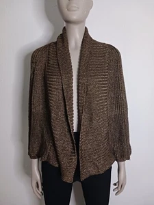 INC International Concepts Women's Sweater Blouse Size XL Cartigan Brown - Picture 1 of 7