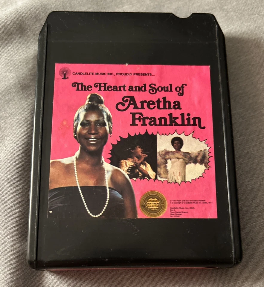 Aretha Franklin The Heart & Soul 1977 Candlelite Tested 8-Track NEW PRESSURE PAD - Image 1 of 4