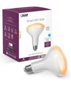 FEIT Electric 65-Watt BR30 Smart WiFi LED Flood Light Bulb - Soft White - NEW - Picture 1 of 6