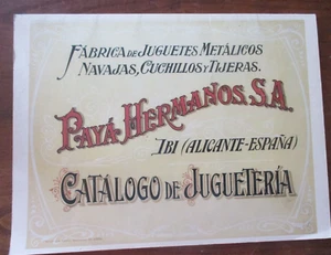 REPRODUCTION DU CATALOGUE DES JOUETS EN TOLE PAYA DES ANNEES 20 - Imagen 1 de 3