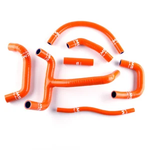 Silicone Radiator Coolant Y Hose Kit For KTM LC4 620 640 660 SMC SXC 625 Orange - Picture 1 of 9