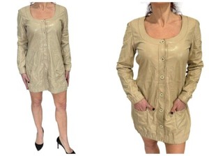 elie tahari leather dress