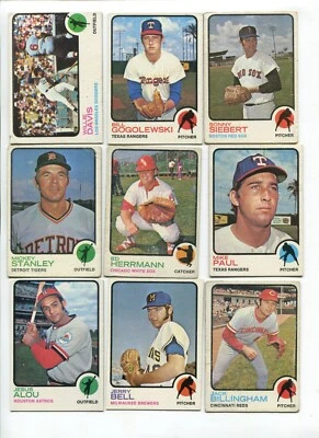 Lote de 27 cartas E - 1973 Topps: Carlos May, Doyle Alexander, etc. ¡SIN DUPS! Foto 1 de 4