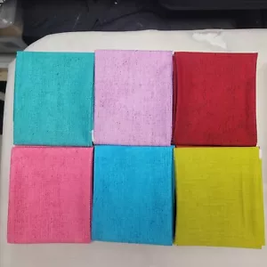 LOT 26 SIX FAT QUARTERS, PRE OWNED, NOT USED, MULTICOLORS - Picture 1 of 1