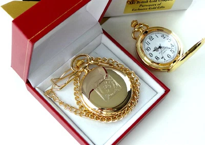KNIGHTS TEMPLAR Freemason Masonic GOLD POCKET WATCH in Luxury Gift Box with Cert - Image 1 of 4