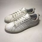 Adidas Vs Pace Triple White Sneakers Uk Size 9 Cool Vintage Retro 80S 90S Look