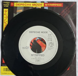 DEPECHE MODE -Stripped- Rare Japanese 7” Promo + Pic/Lyric Insert (Vinyl Record) - Picture 1 of 7
