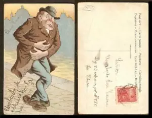 ARGENTINA 2 PPC OLD USED Sc 123 PAIR COMICS Sc 127 FUNNY BACK FVF - Picture 1 of 3