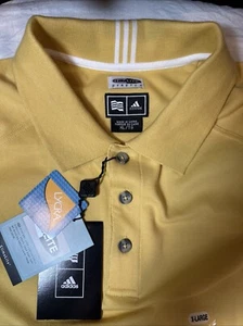 Adidas Climalite Men's Sz XL Butter Yellow Performance Polo New Preppy Casual - Picture 1 of 6