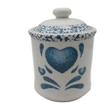 Blue Hearts Medium Canister w/ Lid & Seal 7 1/2" Jay Imports