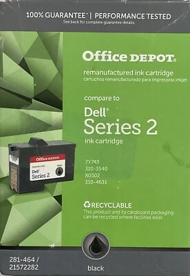 Office Depot Brand Ink Cartridge - Dell Series 2 - Black (For Dell A940, A960) - Image 1 of 3