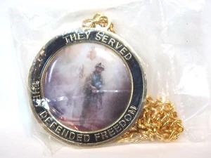 North Dakota Patriot Guard "Standing By" Medaillon mit Kette - versiegelt * 1 3/4" rund - Bild 1 von 2