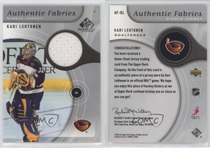 2005-06 SP Game Used Edition Authentic Fabrics Kari Lehtonen #AF-KL