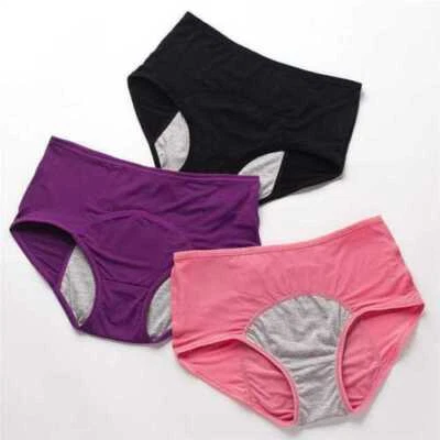 Underwear Lingerie Women Super High Waist 40-150kg Sanitary Briefs 8XL PlusSize - Image 1 of 4