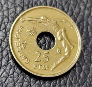 1991 Spain 25 Ptas Coin - Picture 1 of 2