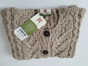 Carraig Donn Ladies Boyfriend 100% Irish Merino Wool Cardigan Size XS Gift Box - Picture 1 of 4
