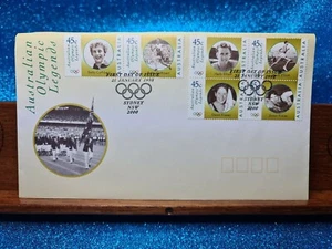 First Day Cover📮1998 (5 stamps) Australian Olympic Legends📮Sydney NSW - Picture 1 of 2