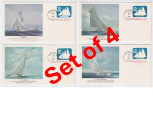 TurtlesTradingPost- America's Cup- 4 Famous Racers - Newport, RI 1980- 4 Covers - Picture 1 of 5