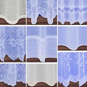 Cheap White & Cream Lace Net Curtains Sold By The Metre - Plain & Pattern Styles - Picture 1 of 26