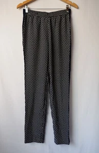 Marc By Marc Jacobs Silk Pull On Trouser Pants Tapered Navy Blue White 2 28" - Picture 1 of 5