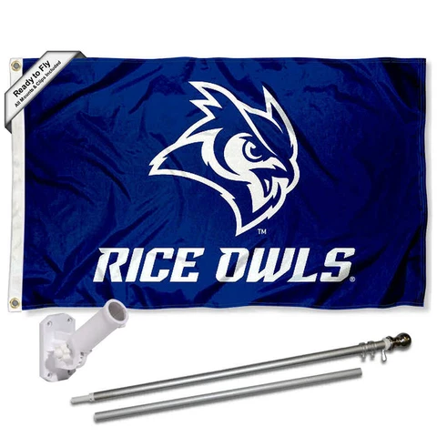 Rice Owls Flag Pole and Bracket Mount Holder Cover