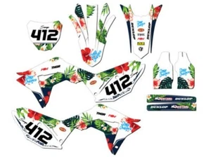 2018 CRF 250 R TROPIC White Senge Graphics Kit Compatible with Honda - Picture 1 of 10