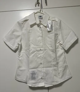 USGI Woman's Defense Logistics Agency White Tuck-In Shirt Size 12R Bust 37 1/2 - Picture 1 of 11