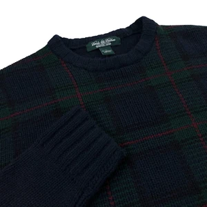 Suéter Brooks Brothers Country Club Cachemir Cuello Redondo Para Hombre Talla L Tartán Cuadros - Imagen 1 de 8