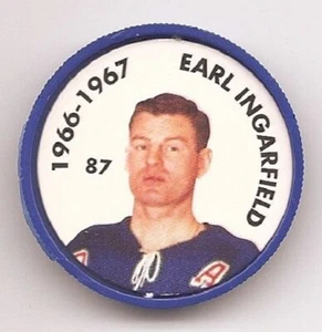 1995-96 Parkhurst (1966-67) Coin #87 Earl Ingarfield New York Rangers - Picture 1 of 1