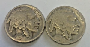 1917-D & 1919-D BUFFALO NICKELS (2547) - Picture 1 of 2