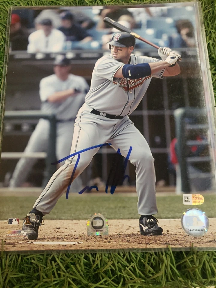 Foto autografiada firmada por Travis Hafner de los Indios de Cleveland de 8x10 - con certificado de autenticidad Foto 1 de 1