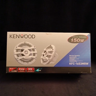 Kenwood KFC-1653MRW Marine 2 Wege Lautsprecher Speaker 150W Boot Yacht Outdoor - Image 1 of 2