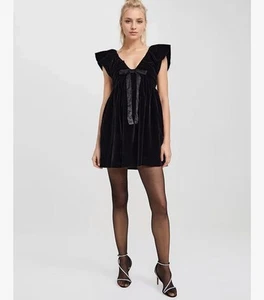 Vintage Y2k Floral Burnout Velvet Babydoll Dress Sexy Whimsigoth Fairy S M T8 - Picture 1 of 3