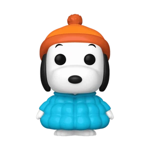 Funko Pop! Peanuts - Snoopy En Chaqueta Puffer Azul #1681 Chase Specialty Series - Imagen 1 de 2