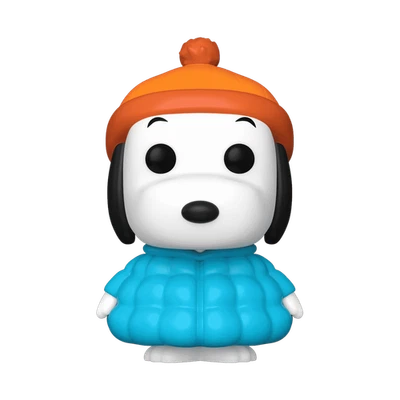 Funko Pop! Peanuts - Snoopy En Chaqueta Puffer Azul #1681 Chase Specialty Series - Imagen 1 de 2