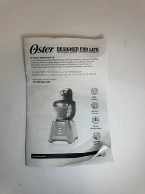 Oster Food Processor 14-Cup - FPSTFP4263-DFL - Manual Only - Image 1 of 2