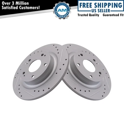 Rear Brake Rotors Set Fits 2017-2020 Honda Civic - Image 1 of 4