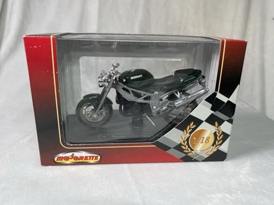 Majorette 1/18 DieCast Black Suzuki 1000 “street Bike” Motorcycle Race Model - Image 1 of 4