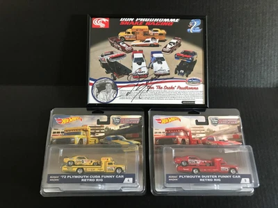 Hot Wheels 2018 Team Transport Snake '72 CUDA y Mongoose DUSTER, juego de plataforma retro + Foto 1 de 4