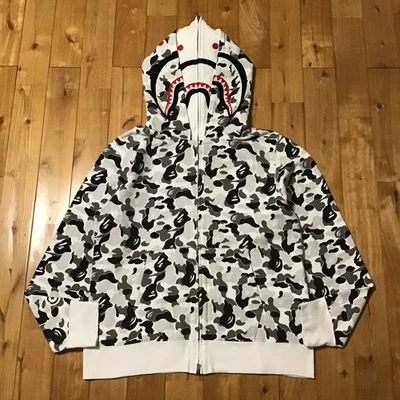 BAPE Doble Tiburón Cremallera Completa Sudadera con Capucha ABC Camuflaje A Mono de Baño Talla L Foto 1 de 4