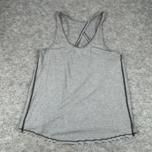 Lululemon All Tied Up Tank Scoop Mini Pop Stripe Black White Womens 6 - Picture 1 of 8