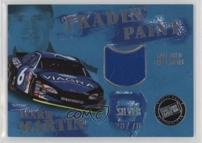 2004 VIP Tradin' Paint Race-Used Sheet Metal Silver /70 Mark Martin #TPD17 HOF - Image 1 of 2