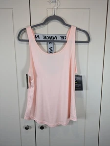 Nike Women Dri Fit Elastic Training Tank Top Size Medium, Pale Pink, BNWT - Picture 1 of 19