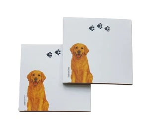Golden Retriever Sticky Notes Notepad Sitting - 100 Sheets - Picture 1 of 1