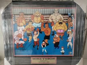 MIKE TYSON AUTOGRAPHED 16X20 PHOTO PUNCH-OUT W/CAST | FRAMED 22x26 BAS COA - NEW - Picture 1 of 8