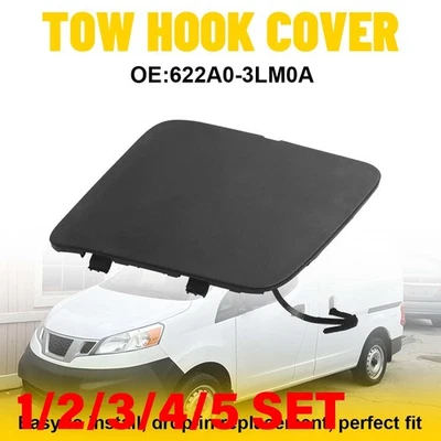 Tapa de cubierta de ojo de remolque de gancho de remolque para parachoques delantero de automóvil para Nissan NV200 2013-2020 1-5SET Foto 1 de 4
