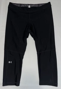 Under Armour XL Women's HeatGear Mid-Rise Capris - 1294374 - Black X-Large - Picture 1 of 4