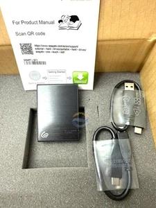 Seagate STKG1000400 One Touch 1TB External SSD USB 3.0 Type-C Black 1030Mb/s - Picture 1 of 5