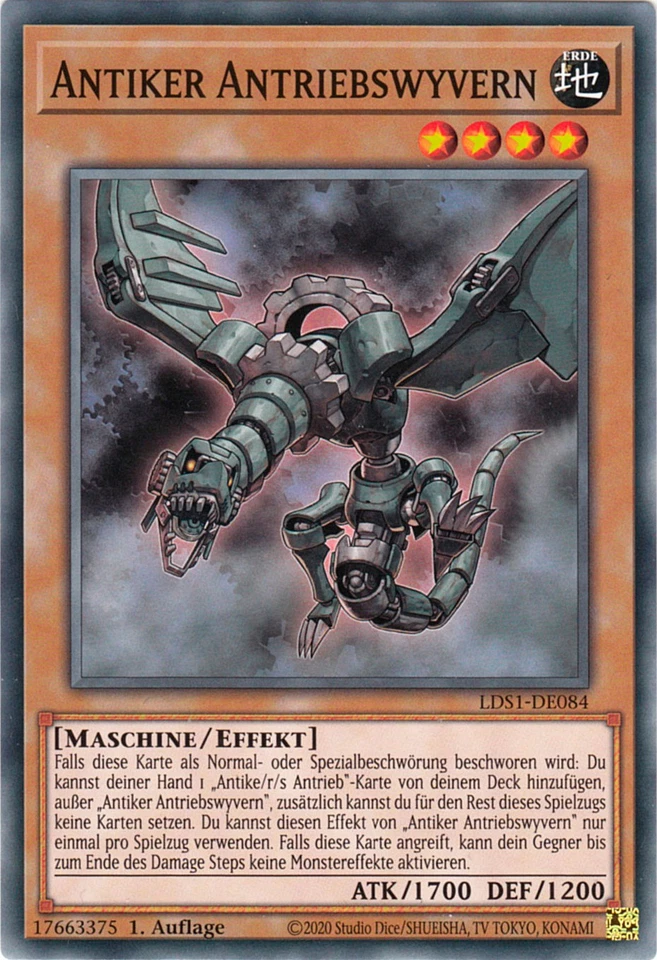 YU-GI-OH, ANTIKER ANTRIEBSWYVERN, C, LDS1-DE084, 1. Auflage, TOP - Bild 1 von 1