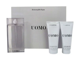 Uomo byErmenegildo Zegna 3pc Set 3.4oz EDT, 3.4oz Body Wash, FREE 3.4oz A/S Balm - Picture 1 of 1